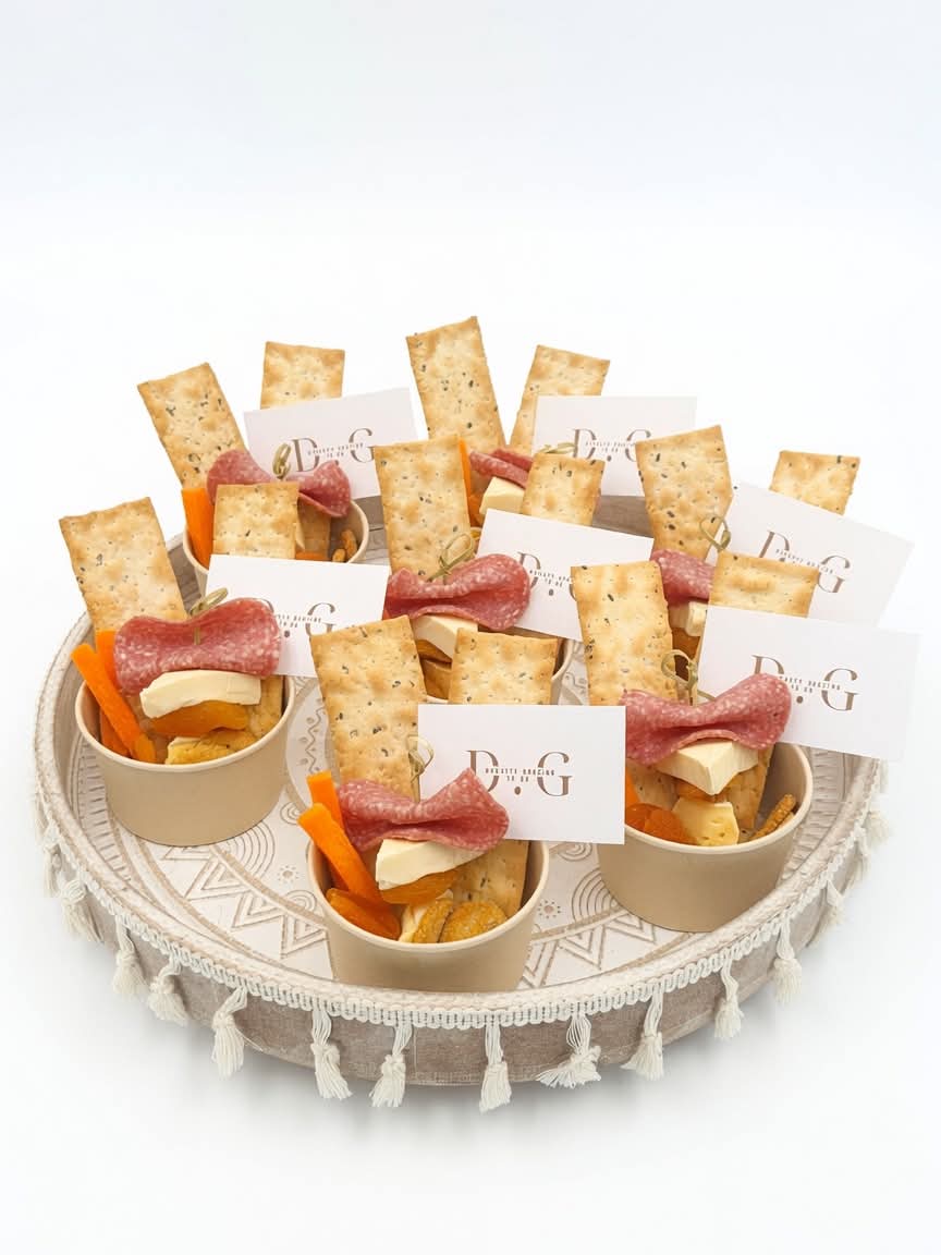 Seasonal fruit platter with sliced oranges, grapes and banana